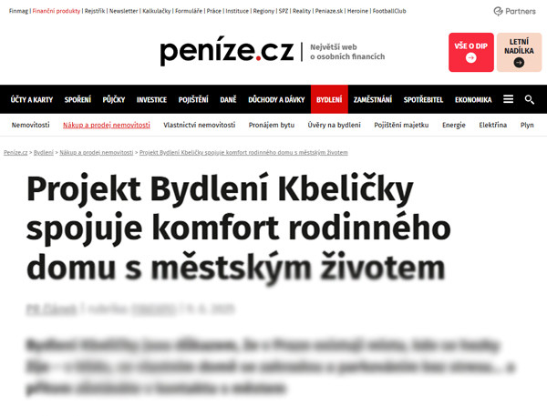 9. 6. 2025 Kbeličky v online magazínu Penize.cz